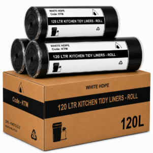 120L Heavy Duty Black Bin Liners (CTN 250)