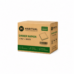 1 Ply White Dinner Napkin 400x400mm (CTN 1000)