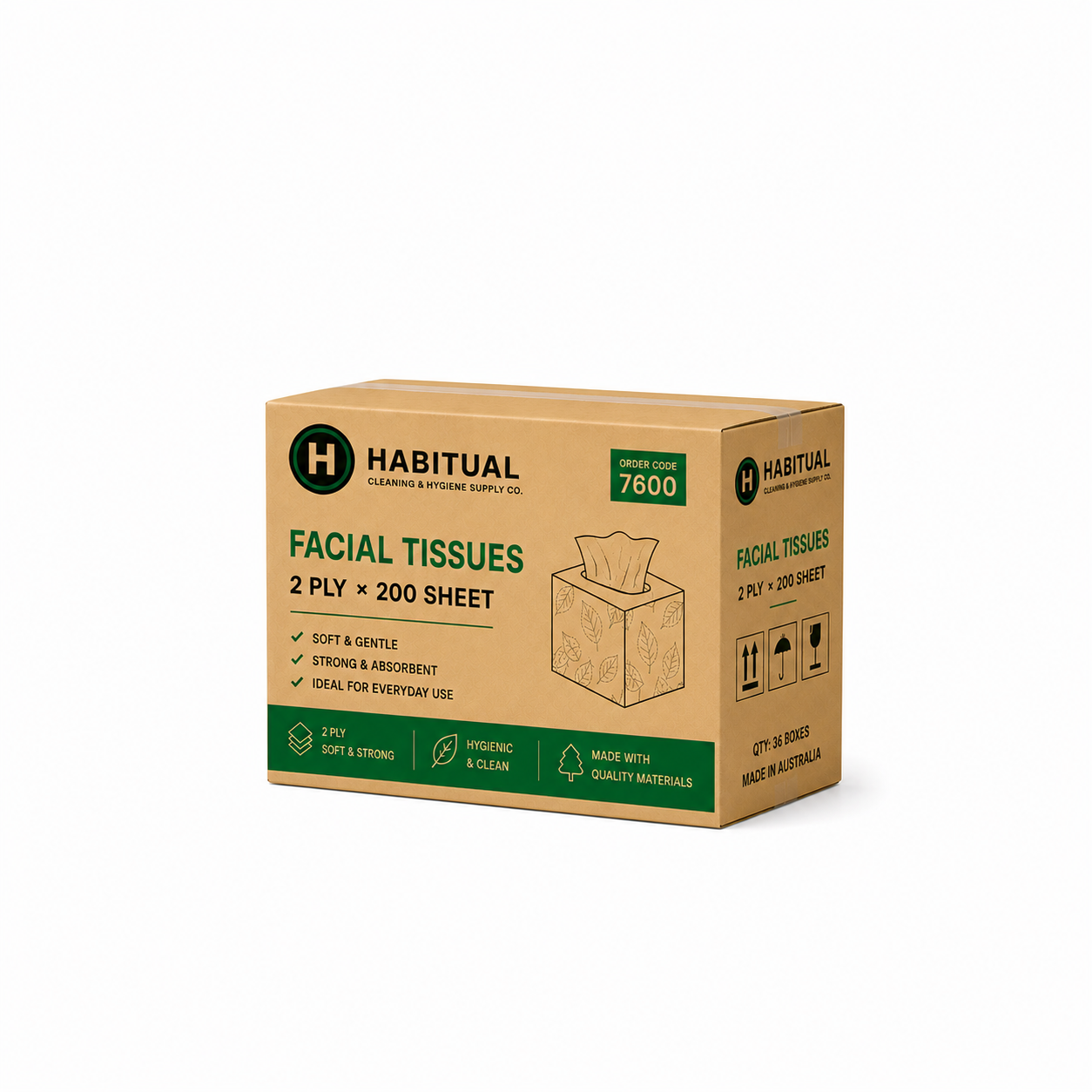 2 Ply 200 Sheet Facial Tissue (CTN 30)