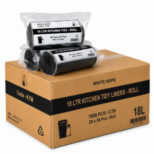 18L Black Bin Liners (1000 Carton)
