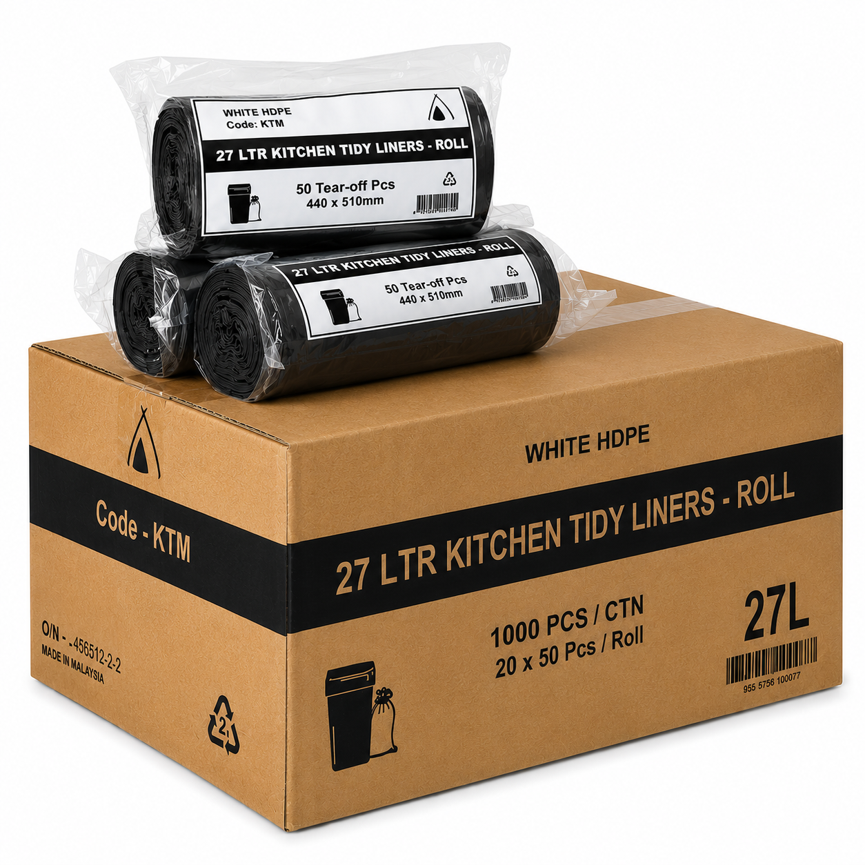 27L Black Bin Liners (CTN 1000)