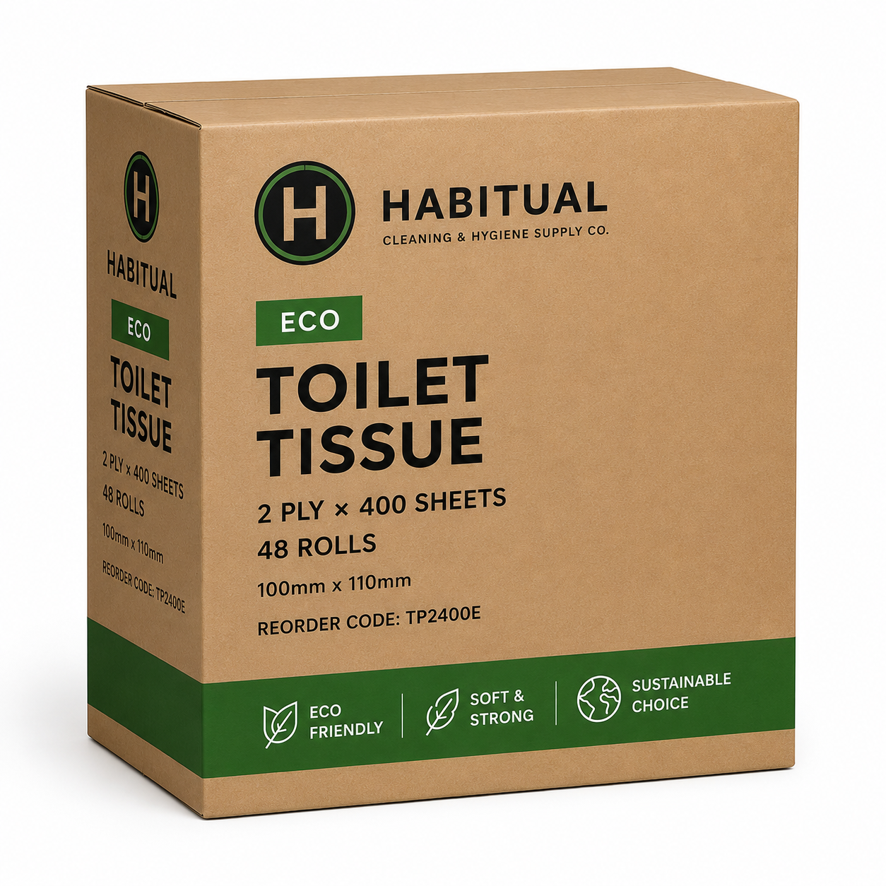 2 Ply 400 Sheet Toilet Paper - Eco (CTN 48)