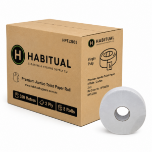 2 Ply 300m Jumbo Roll Toilet Paper - Premium (CTN 8)