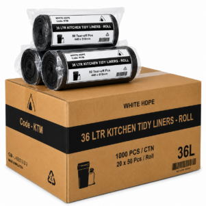 36L Black Bin Liners (CTN 1000)