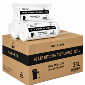 36L White Bin Liners (CTN 1000)
