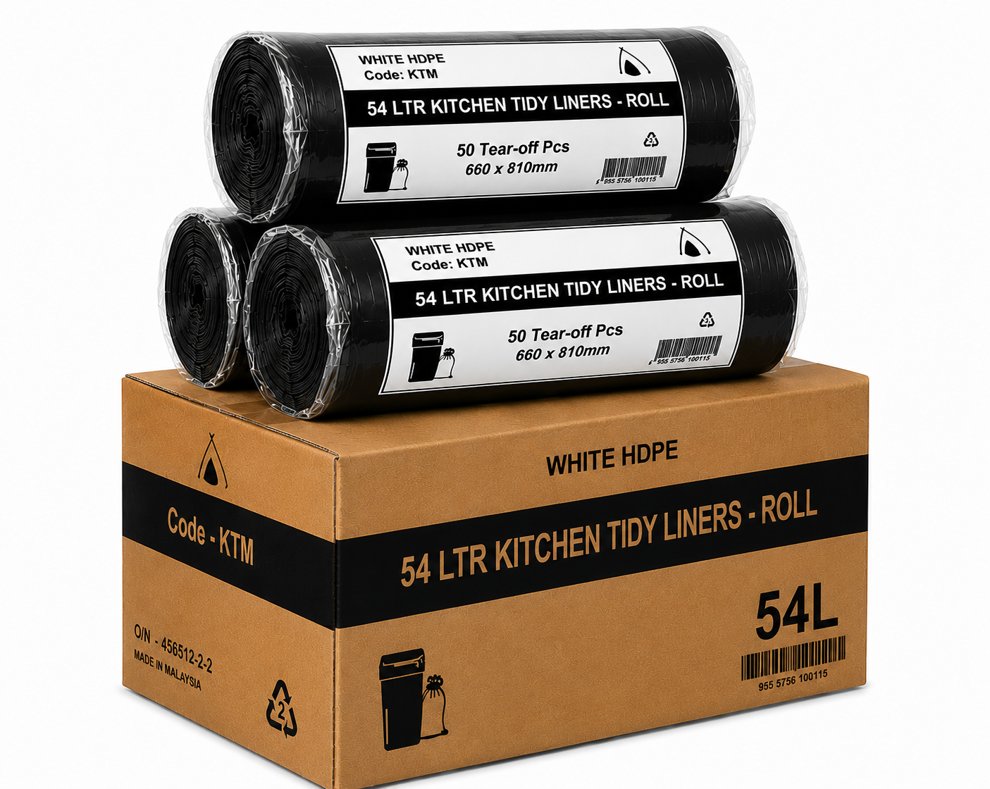 54L Black Bin Liners (CTN 250)