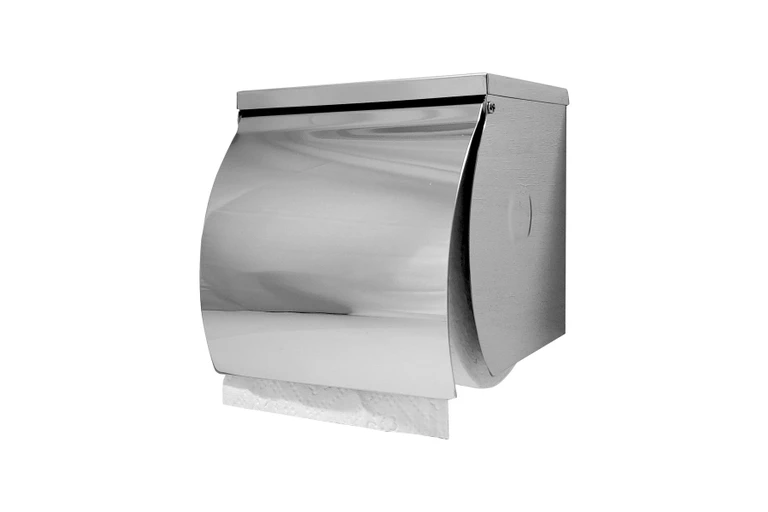Standard Toilet Roll Dispenser - Stainless Steel With a Shelf
