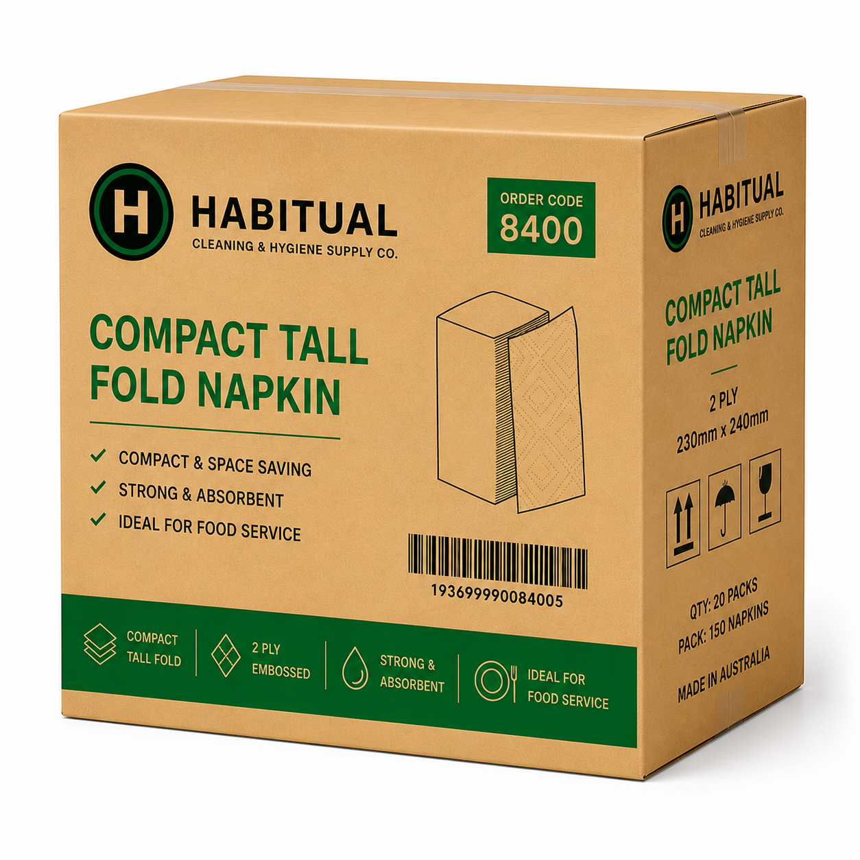 Compact Tall Fold Napkin 1 Ply (CTN 10000)