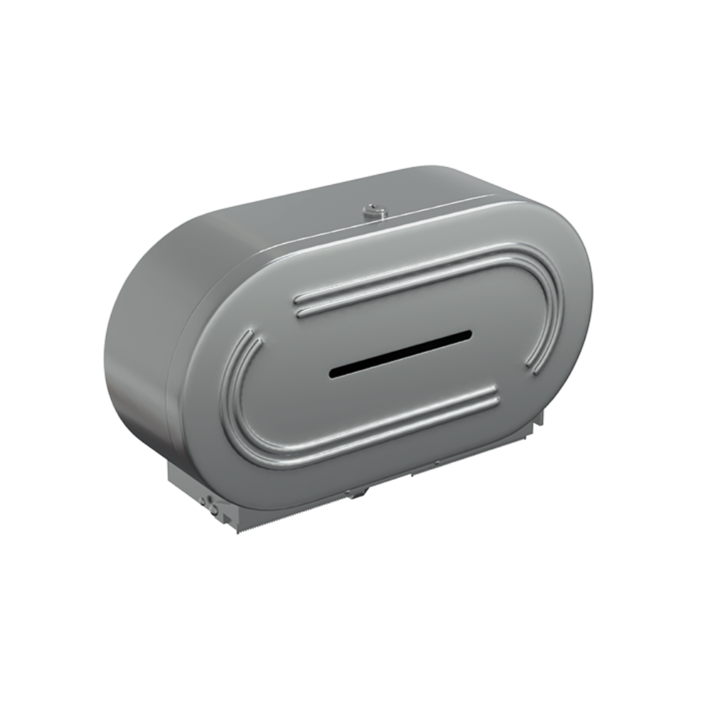 Jumbo Toilet Roll Dispenser - Double Stainless Steel