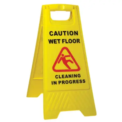Caution Wet Floor A Frame Yellow Sign